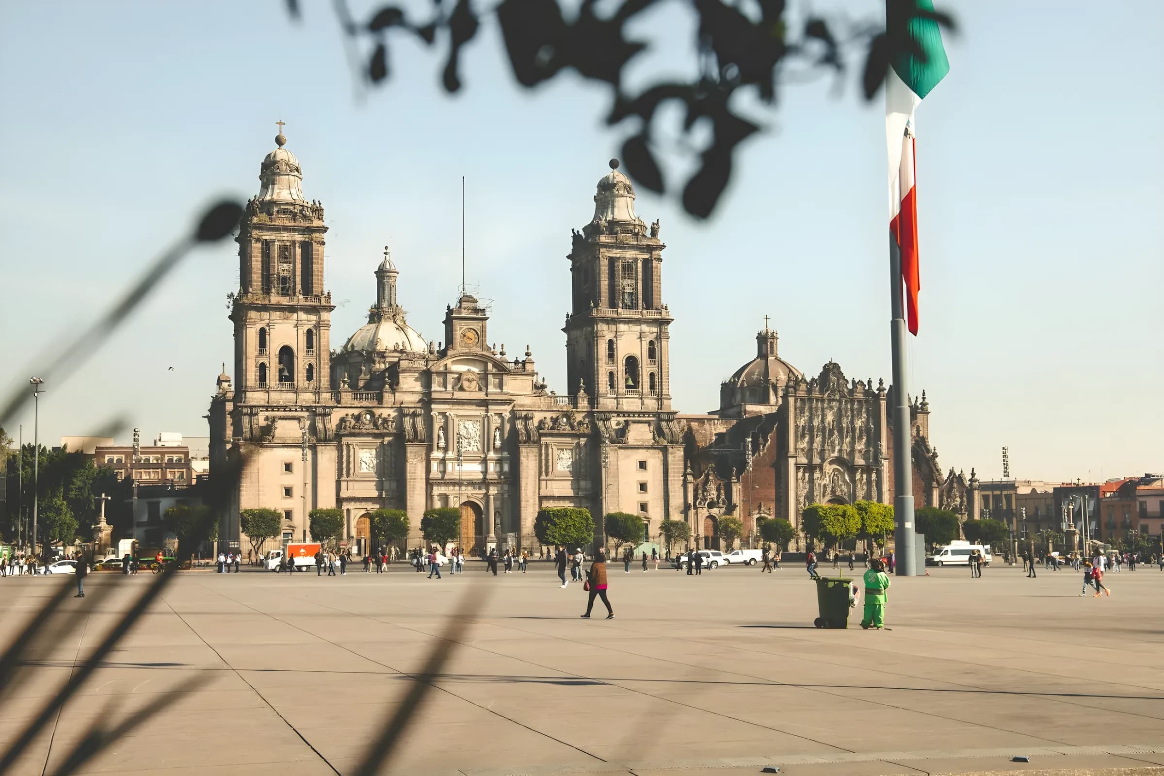 The Metropolitan Cathedral on the Zócalo in Mexico City