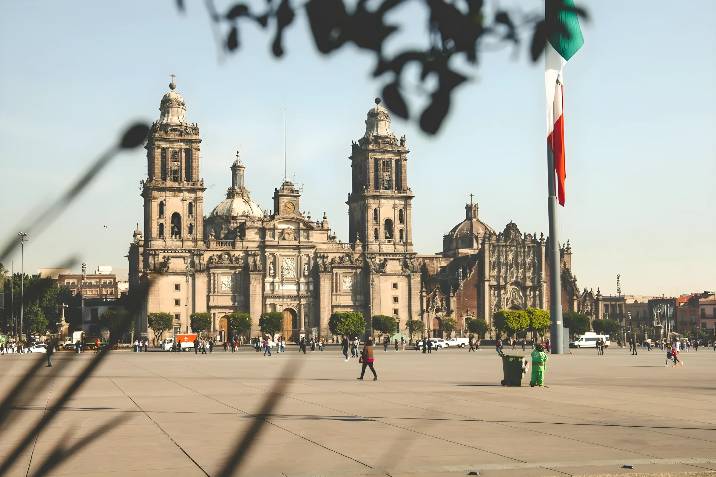 The Metropolitan Cathedral on the Zócalo in Mexico City
